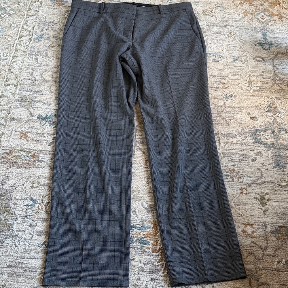 Ann Taylor Gray Plaid Trousers